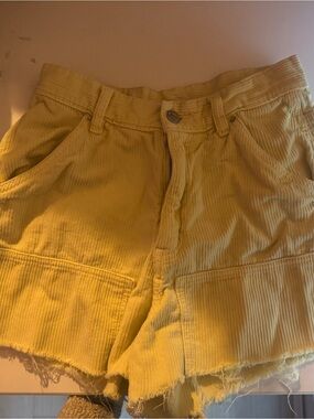 BDG Yellow Corduroy High-Rise Women's Shorts